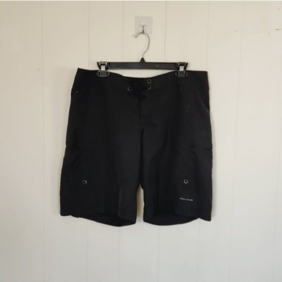 Columbia Black Swim Board Shorts Trunks Cover-Up Beach Swimsuit Womens 14 - Picture 2 of 8